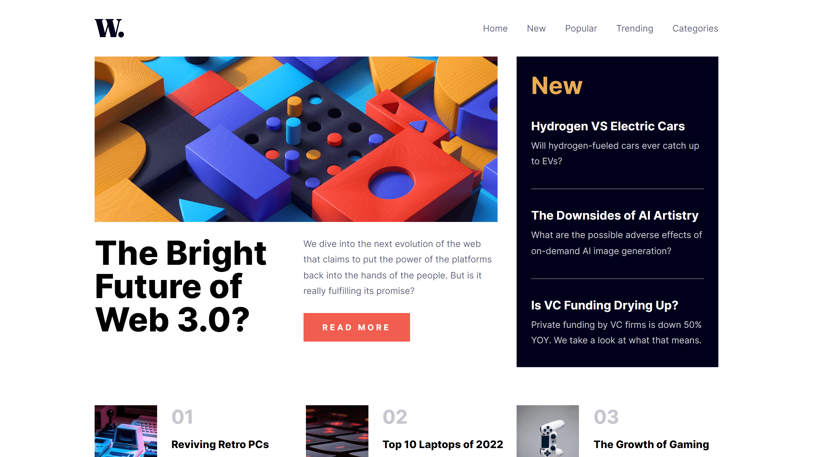 News homepage challenge solution from Frontendmentor