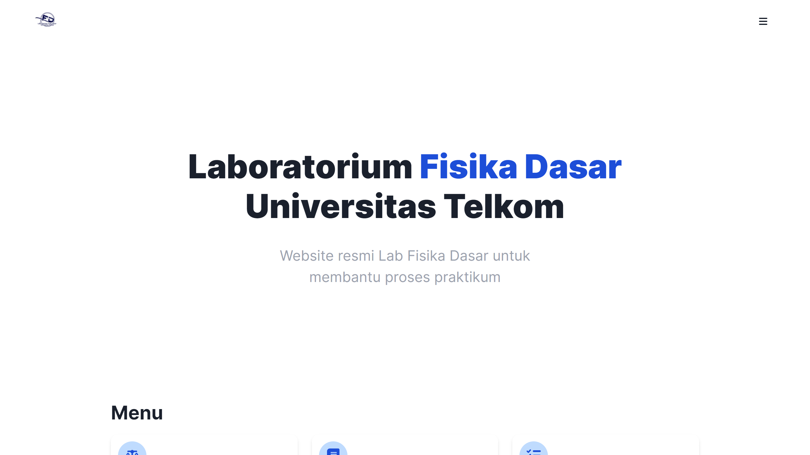 Website of Physics Lab Telkom University